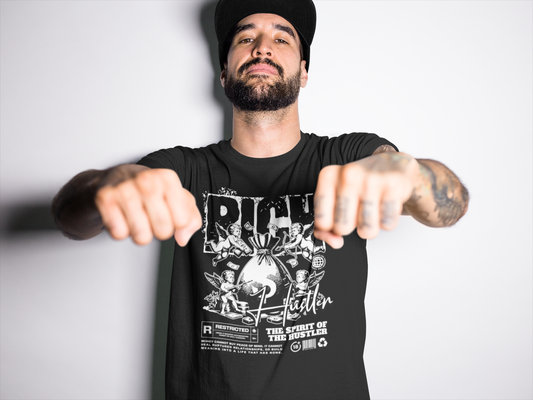 🔥"Rich Hustler Tee – Spirit of the Grind"