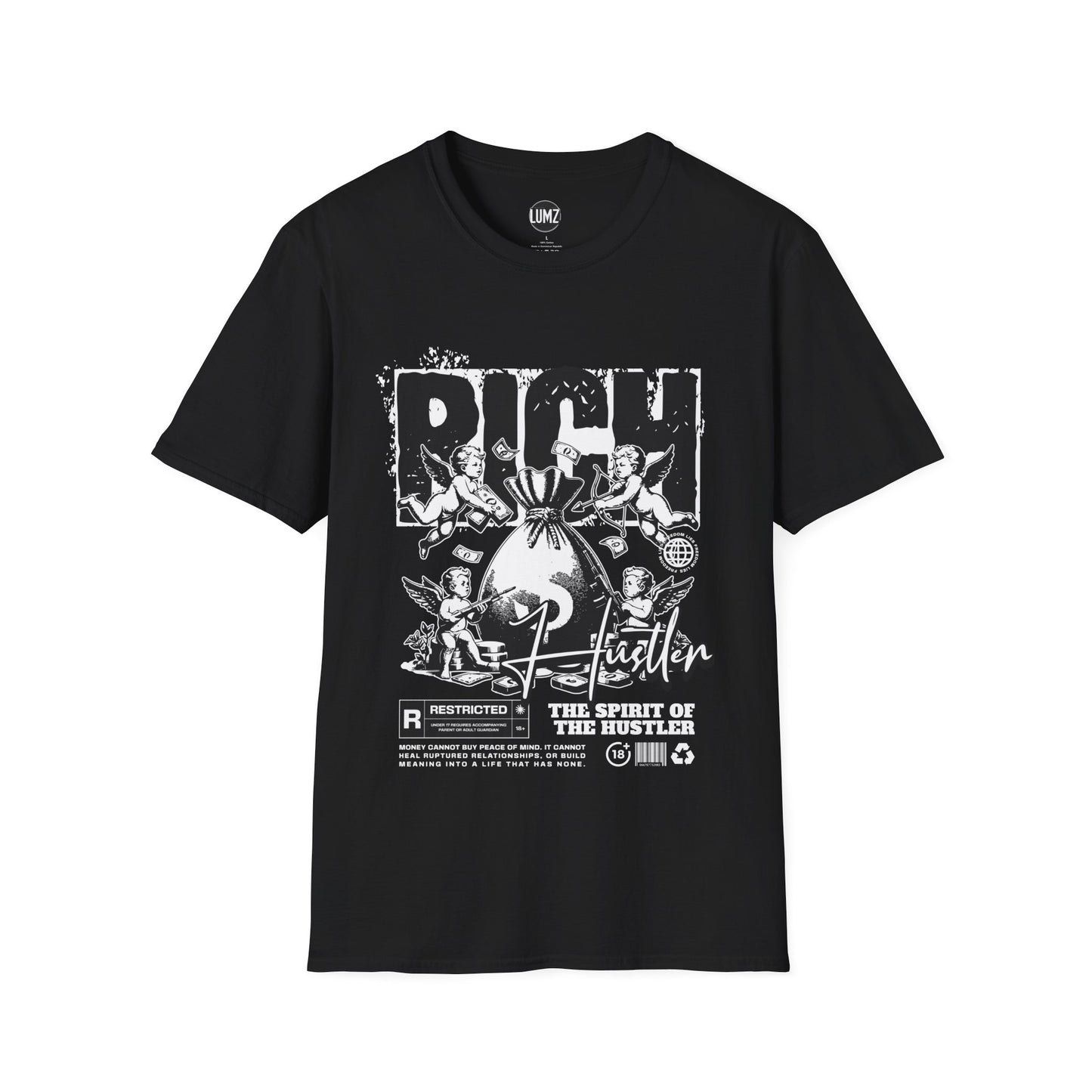 🔥"Rich Hustler Tee – Spirit of the Grind"