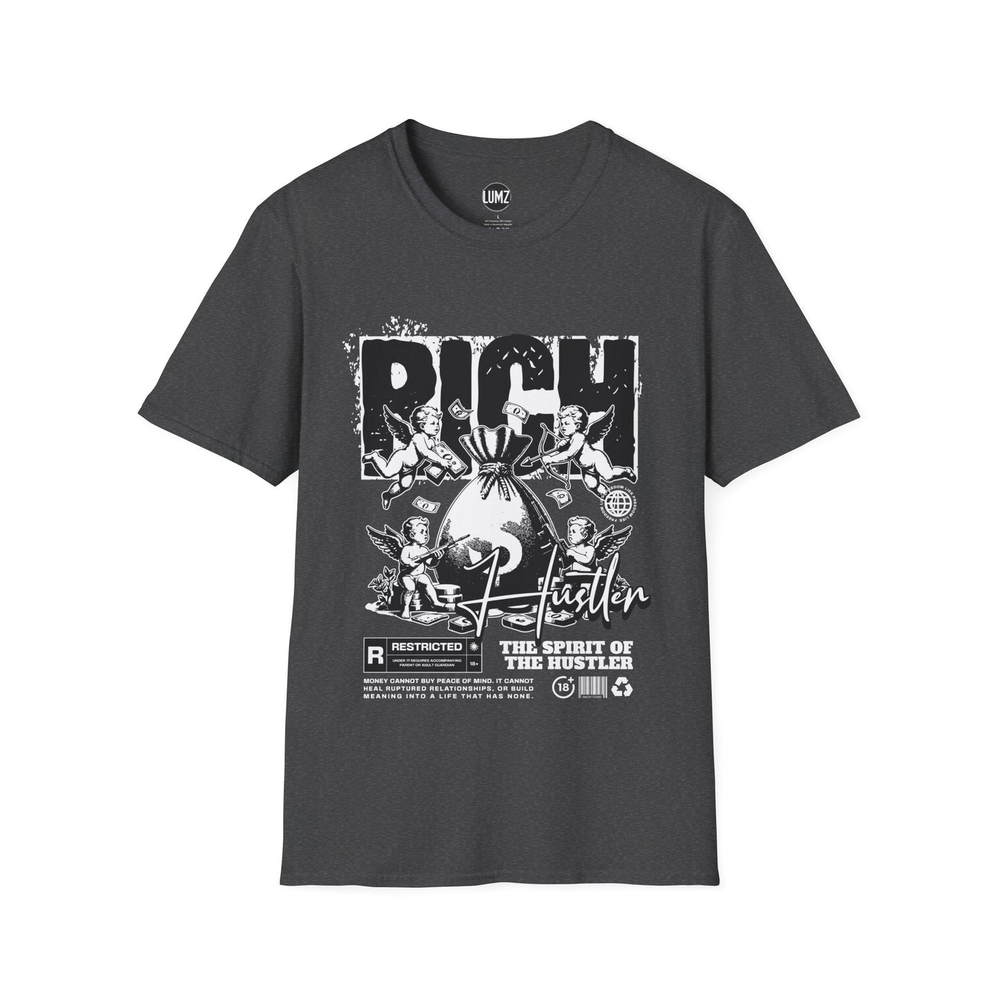 🔥"Rich Hustler Tee – Spirit of the Grind"