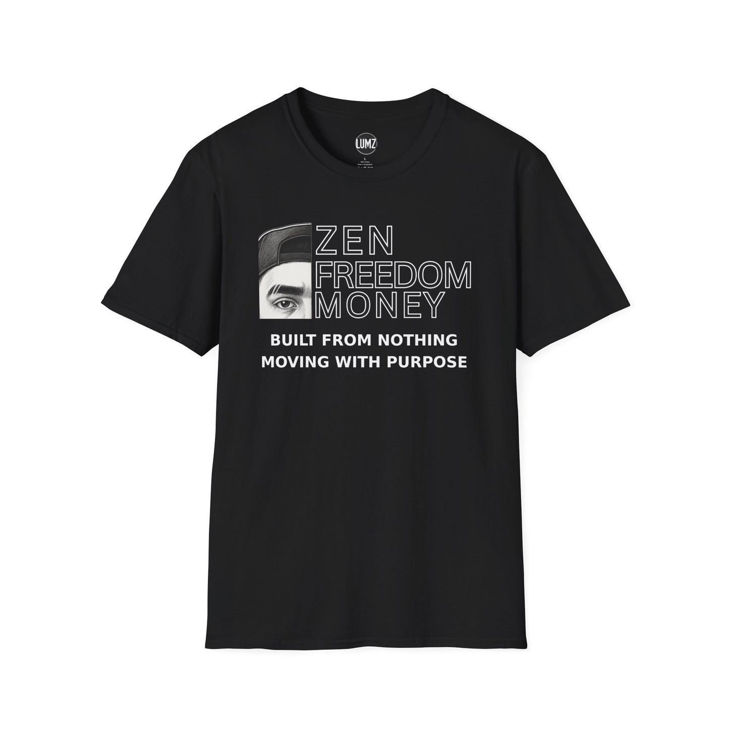 🧢  Zen Freedom Money Tee – Built From Nothing, Moving With Purpose