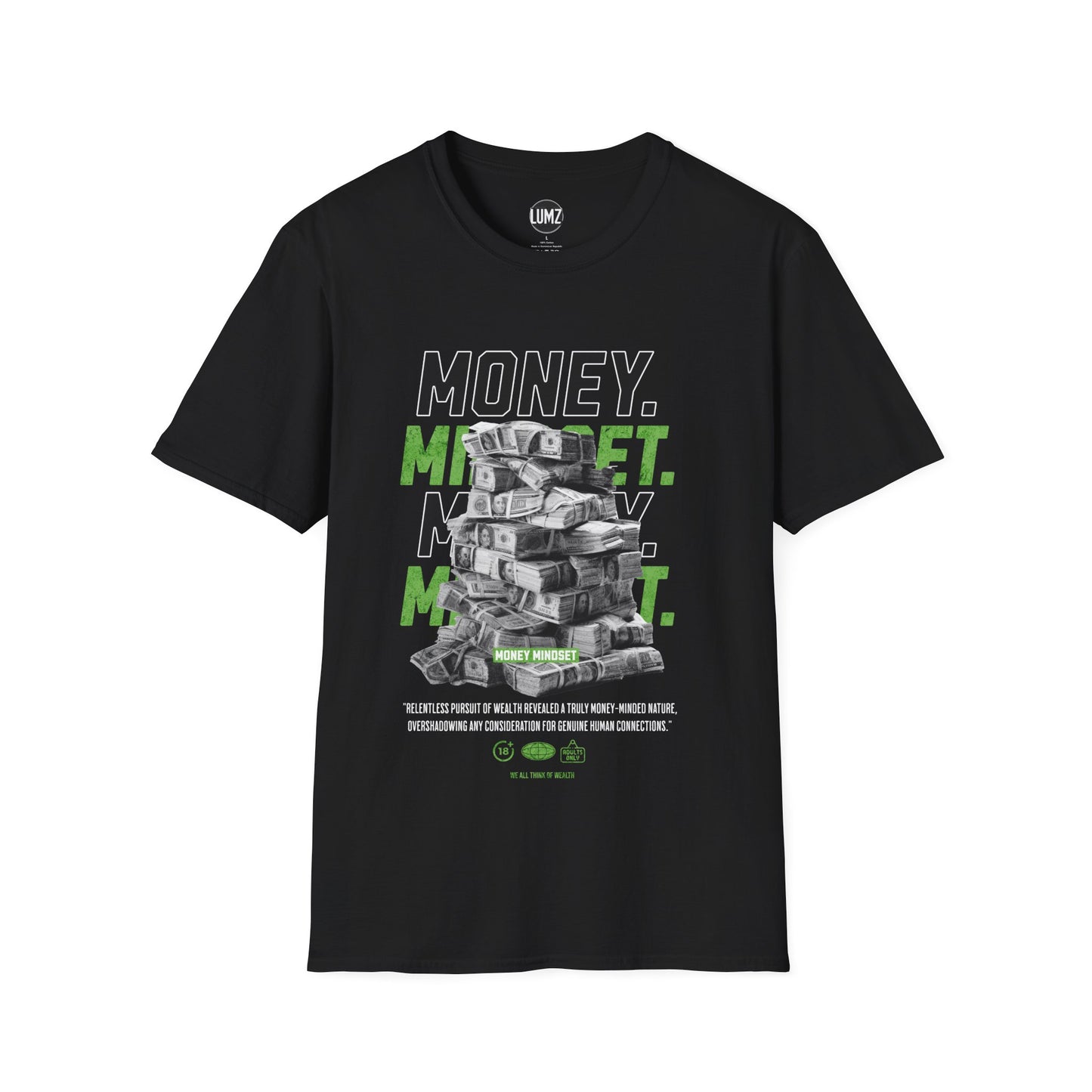 Money Mindset Tee – Stack Your Thoughts, Stack Your Wealth