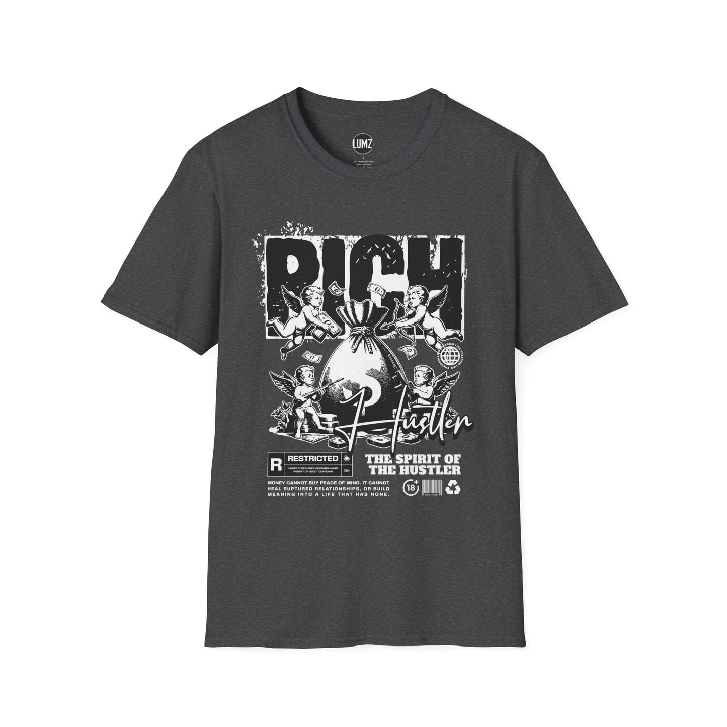 🔥"Rich Hustler Tee – Spirit of the Grind"