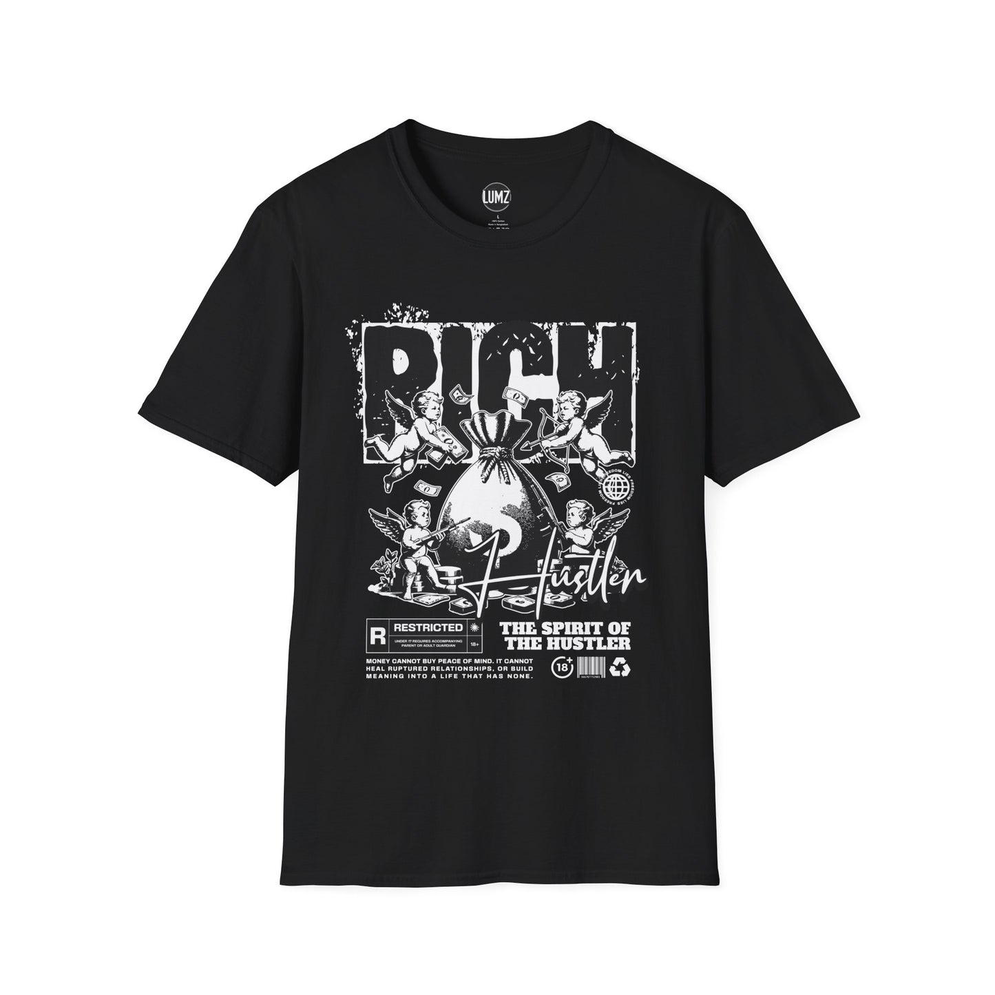 🔥"Rich Hustler Tee – Spirit of the Grind"