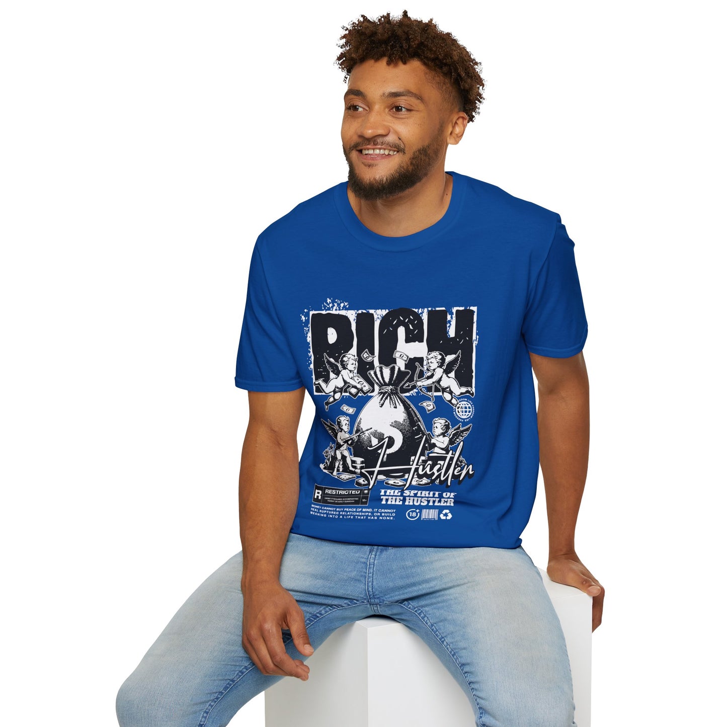 🔥"Rich Hustler Tee – Spirit of the Grind"