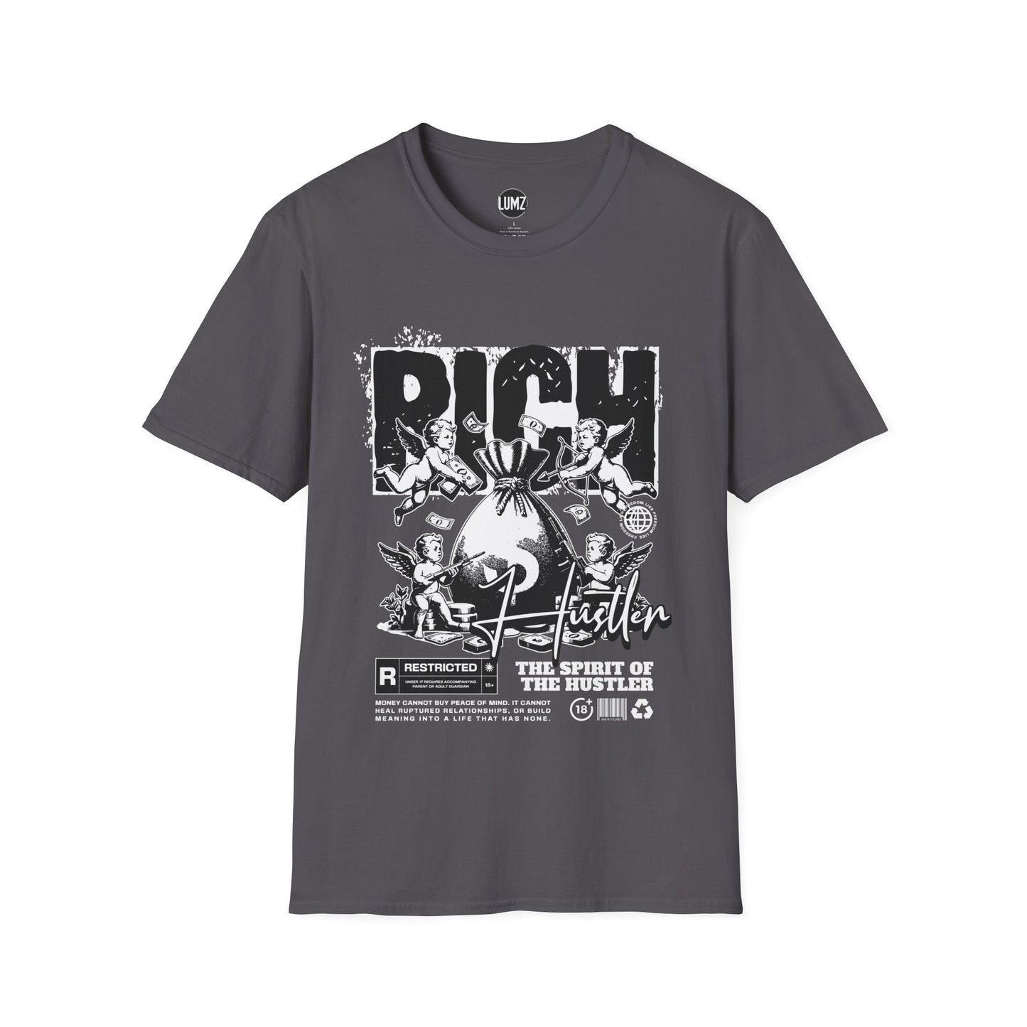🔥"Rich Hustler Tee – Spirit of the Grind"