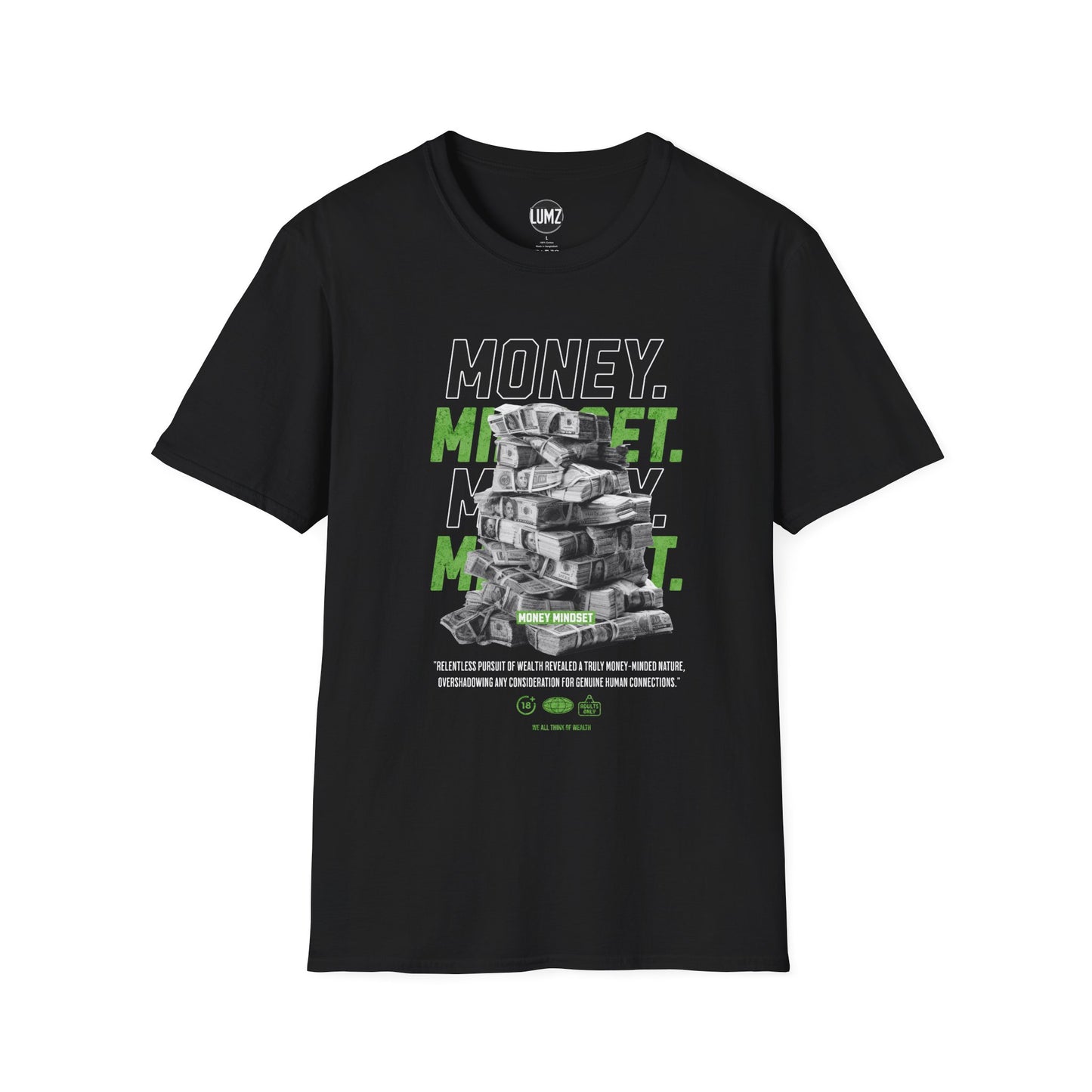 Money Mindset Tee – Stack Your Thoughts, Stack Your Wealth